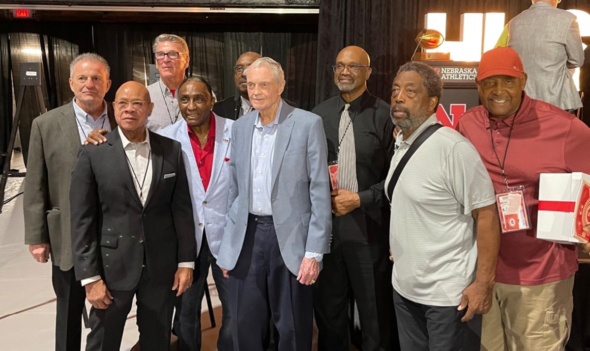 Group picture with Tom Osborne